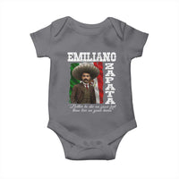 Emiliano Zapata Baby Onesie Better To Die On Your Feet Than Live On Your Knees Mexican Revolution - Wonder Print Shop