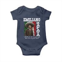 Emiliano Zapata Baby Onesie Better To Die On Your Feet Than Live On Your Knees Mexican Revolution - Wonder Print Shop