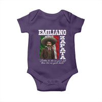 Emiliano Zapata Baby Onesie Better To Die On Your Feet Than Live On Your Knees Mexican Revolution - Wonder Print Shop