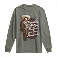 Emiliano Zapata Long Sleeve Shirt Mejor Morir De Pie Que Vivir Toda Una Vida Arrodillado - Wonder Print Shop