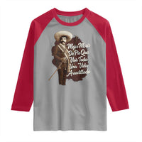 Emiliano Zapata Raglan Shirt Mejor Morir De Pie Que Vivir Toda Una Vida Arrodillado - Wonder Print Shop
