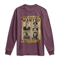 Latin America's Most Wanted Revolution Latino Hispanic Heritage Long Sleeve Shirt Wanted Sign - Wonder Print Shop