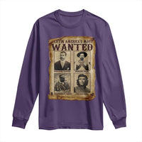 Latin America's Most Wanted Revolution Latino Hispanic Heritage Long Sleeve Shirt Wanted Sign - Wonder Print Shop