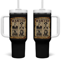 Latin America's Most Wanted Revolution Latino Hispanic Heritage Tumbler With Handle Wanted Sign - Wonder Print Shop