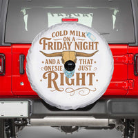 Funny Cold Milk On A Friday Night And A Onesie That Fits Just Right Spare Tire Cover Longhorn Cow Skull - Wonder Print Shop