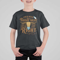 Funny Cold Milk On A Friday Night And A Onesie That Fits Just Right T Shirt For Kid Longhorn Cow Skull - Wonder Print Shop