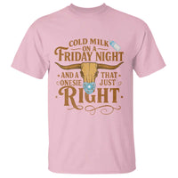 Funny Cold Milk On A Friday Night And A Onesie That Fits Just Right T Shirt Longhorn Cow Skull - Wonder Print Shop