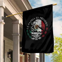 Mexican Pride Garden Flag La Patria Es Primero Coat Of Arms - Wonder Print Shop