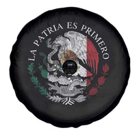 Mexican Pride Spare Tire Cover La Patria Es Primero Coat Of Arms - Wonder Print Shop