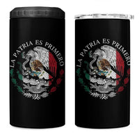 Mexican Pride 4 in 1 Can Cooler Tumbler La Patria Es Primero Coat Of Arms - Wonder Print Shop
