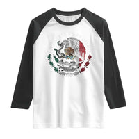 Mexican Pride Raglan Shirt La Patria Es Primero Coat Of Arms - Wonder Print Shop