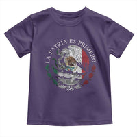 Mexican Pride Toddler T Shirt La Patria Es Primero Coat Of Arms - Wonder Print Shop