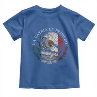 Mexican Pride Toddler T Shirt La Patria Es Primero Coat Of Arms - Wonder Print Shop