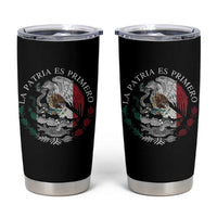 Mexican Pride Tumbler Cup La Patria Es Primero Coat Of Arms - Wonder Print Shop