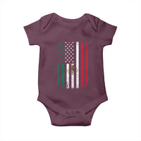 Mexican American Flag Mexican Roots Mexico America Baby Onesie - Wonder Print Shop