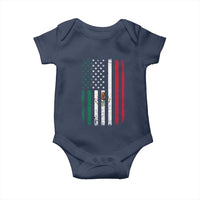 Mexican American Flag Mexican Roots Mexico America Baby Onesie - Wonder Print Shop