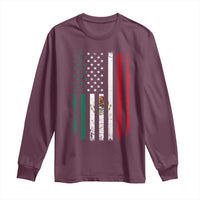 Mexican American Flag Mexican Roots Mexico America Long Sleeve Shirt - Wonder Print Shop