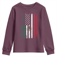 Mexican American Flag Mexican Roots Mexico America Youth Sweatshirt - Wonder Print Shop