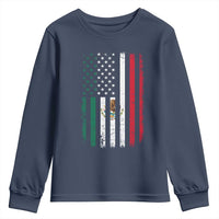 Mexican American Flag Mexican Roots Mexico America Youth Sweatshirt - Wonder Print Shop