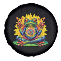 Tie Dye Frog Peace Sign Hippie Sunflower Spare Tire Cover - Wonder Print Shop