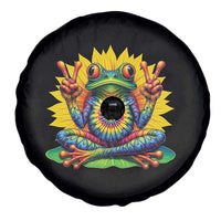 Tie Dye Frog Peace Sign Hippie Sunflower Spare Tire Cover - Wonder Print Shop
