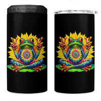 Tie Dye Frog Peace Sign Hippie Sunflower 4 in 1 Can Cooler Tumbler - Wonder Print Shop