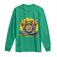 Tie Dye Frog Peace Sign Hippie Sunflower Long Sleeve Shirt - Wonder Print Shop
