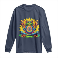 Tie Dye Frog Peace Sign Hippie Sunflower Long Sleeve Shirt - Wonder Print Shop