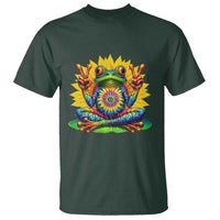 Tie Dye Frog Peace Sign Hippie Sunflower T Shirt - Wonder Print Shop