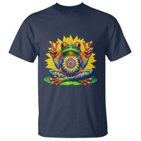 Tie Dye Frog Peace Sign Hippie Sunflower T Shirt - Wonder Print Shop