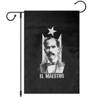 Pedro Albizu Campos Garden Flag El Maestro Black Puerto Rico Flag - Wonder Print Shop