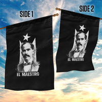 Pedro Albizu Campos Garden Flag El Maestro Black Puerto Rico Flag - Wonder Print Shop