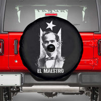 Pedro Albizu Campos Spare Tire Cover El Maestro Black Puerto Rico Flag - Wonder Print Shop