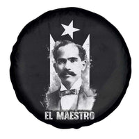 Pedro Albizu Campos Spare Tire Cover El Maestro Black Puerto Rico Flag - Wonder Print Shop