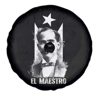 Pedro Albizu Campos Spare Tire Cover El Maestro Black Puerto Rico Flag - Wonder Print Shop