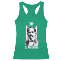 Pedro Albizu Campos Racerback Tank Top El Maestro Black Puerto Rico Flag - Wonder Print Shop