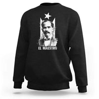 Pedro Albizu Campos Sweatshirt El Maestro Black Puerto Rico Flag - Wonder Print Shop