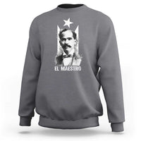 Pedro Albizu Campos Sweatshirt El Maestro Black Puerto Rico Flag - Wonder Print Shop