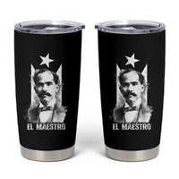 Pedro Albizu Campos Tumbler Cup El Maestro Black Puerto Rico Flag - Wonder Print Shop