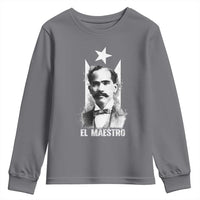 Pedro Albizu Campos Youth Sweatshirt El Maestro Black Puerto Rico Flag - Wonder Print Shop