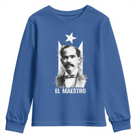 Pedro Albizu Campos Youth Sweatshirt El Maestro Black Puerto Rico Flag - Wonder Print Shop