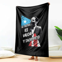 Pedro Albizu Campos Throw Blanket La Patria Es Valor Y Sacrificio Puerto Rican Leader - Wonder Print Shop