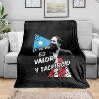 Pedro Albizu Campos Throw Blanket La Patria Es Valor Y Sacrificio Puerto Rican Leader - Wonder Print Shop
