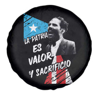 Pedro Albizu Campos Spare Tire Cover La Patria Es Valor Y Sacrificio Puerto Rican Leader - Wonder Print Shop