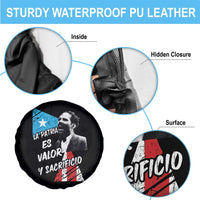 Pedro Albizu Campos Spare Tire Cover La Patria Es Valor Y Sacrificio Puerto Rican Leader - Wonder Print Shop