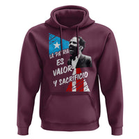 Pedro Albizu Campos Hoodie La Patria Es Valor Y Sacrificio Puerto Rican Leader - Wonder Print Shop