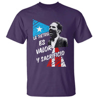 Pedro Albizu Campos T Shirt La Patria Es Valor Y Sacrificio Puerto Rican Leader - Wonder Print Shop