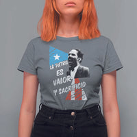 Pedro Albizu Campos T Shirt For Women La Patria Es Valor Y Sacrificio Puerto Rican Leader - Wonder Print Shop