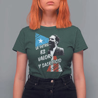 Pedro Albizu Campos T Shirt For Women La Patria Es Valor Y Sacrificio Puerto Rican Leader - Wonder Print Shop