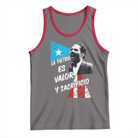 Pedro Albizu Campos Tank Top La Patria Es Valor Y Sacrificio Puerto Rican Leader - Wonder Print Shop